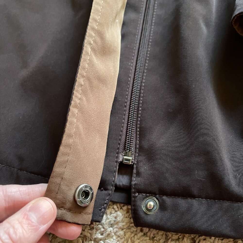 Liz Claiborne Vintage Brown Utility Jacket Women's Large - Collared - Picture 11 of 15